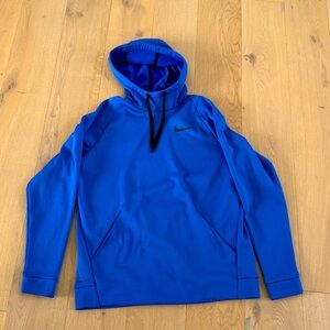 Nike Dri Fit Therma Mens Hoodie Pullover Sweatshirt Blue Size Large